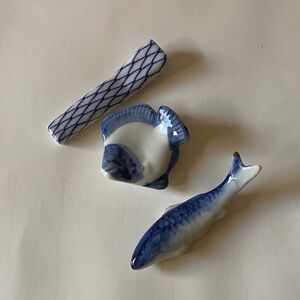 Blue and White Ceramic Art Set
